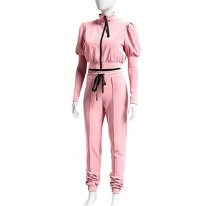 Bubble Gum Stacked Jogger Pant Set